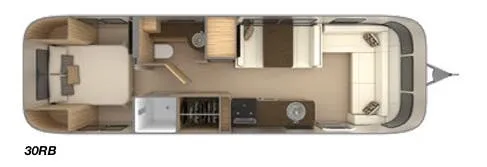 2019 Airstream Flying Cloud 30RB - Floor plan