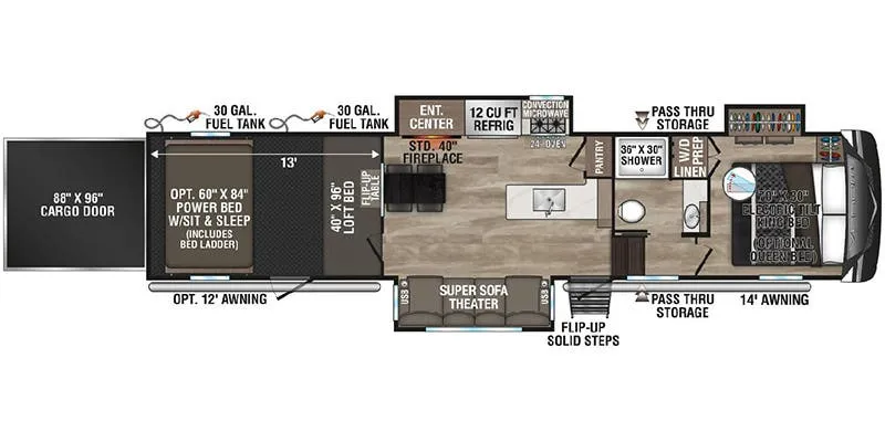 K-Z Venom V3413TK floor plan