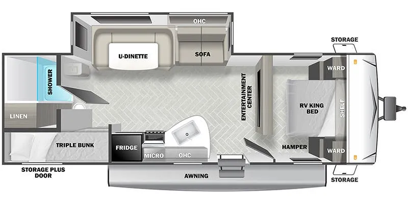 Forest River EVO Southwest T2550 floor plan