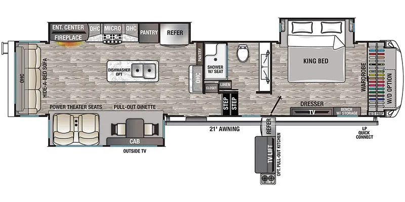 2017 Forest River Cedar Creek Champagne Edition 38EL - Floor plan