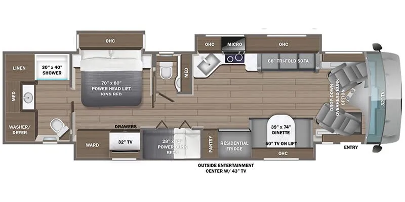 Entegra Coach Reatta XL 39BH floor plan
