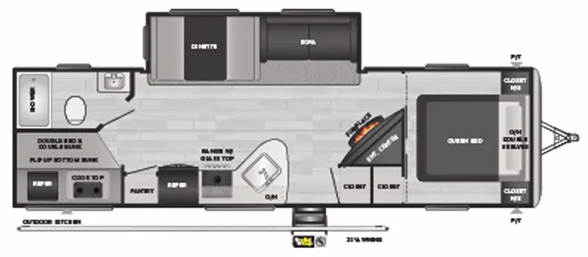 Keystone Springdale 295BHWE floor plan