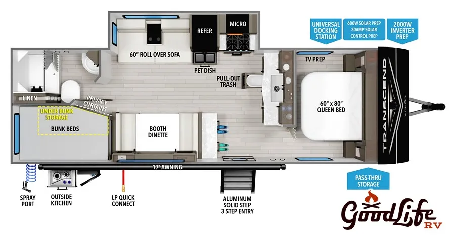 2026 Grand Design Transcend Xplor 27DBX - Floor plan
