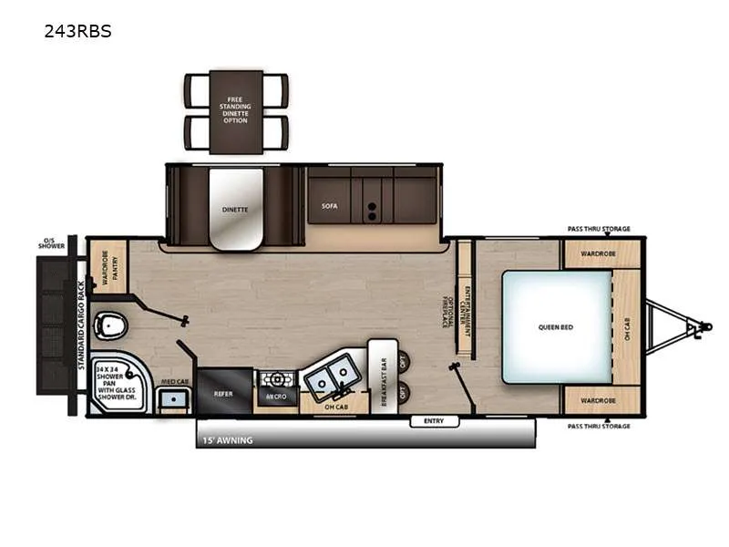 2023 Coachmen Catalina 243RBS - Floor plan