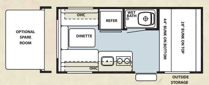 Forest River Cherokee Wolf Pup 16P floor plan