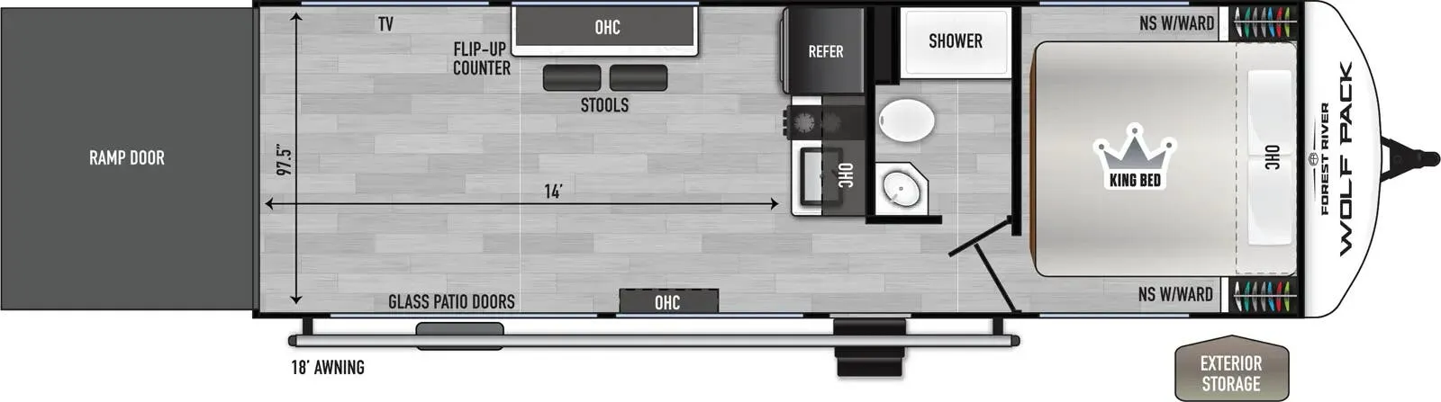 2025 Forest River Cherokee Wolf Pack 25 14 - Floor plan