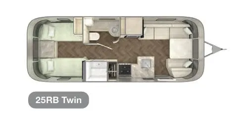 Airstream International 25RB Twin floor plan