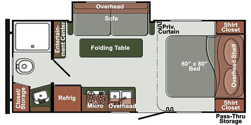 Gulf Stream Streamlite SVT 21QBS floor plan