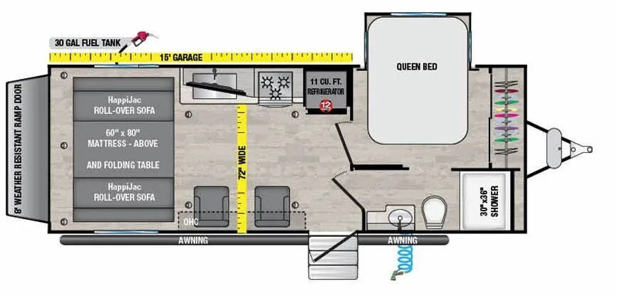 Alliance RV Valor All-Access 21T15 floor plan