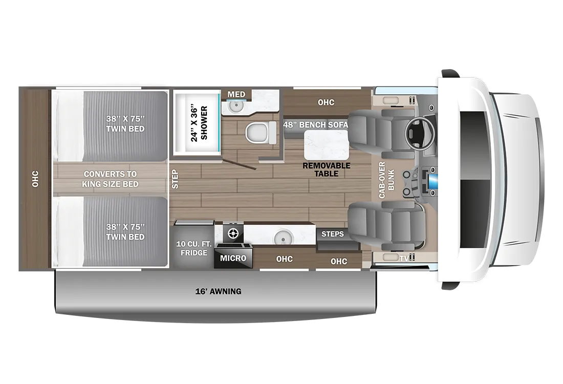 2027 Jayco Redhawk SE 22TF - Floor plan