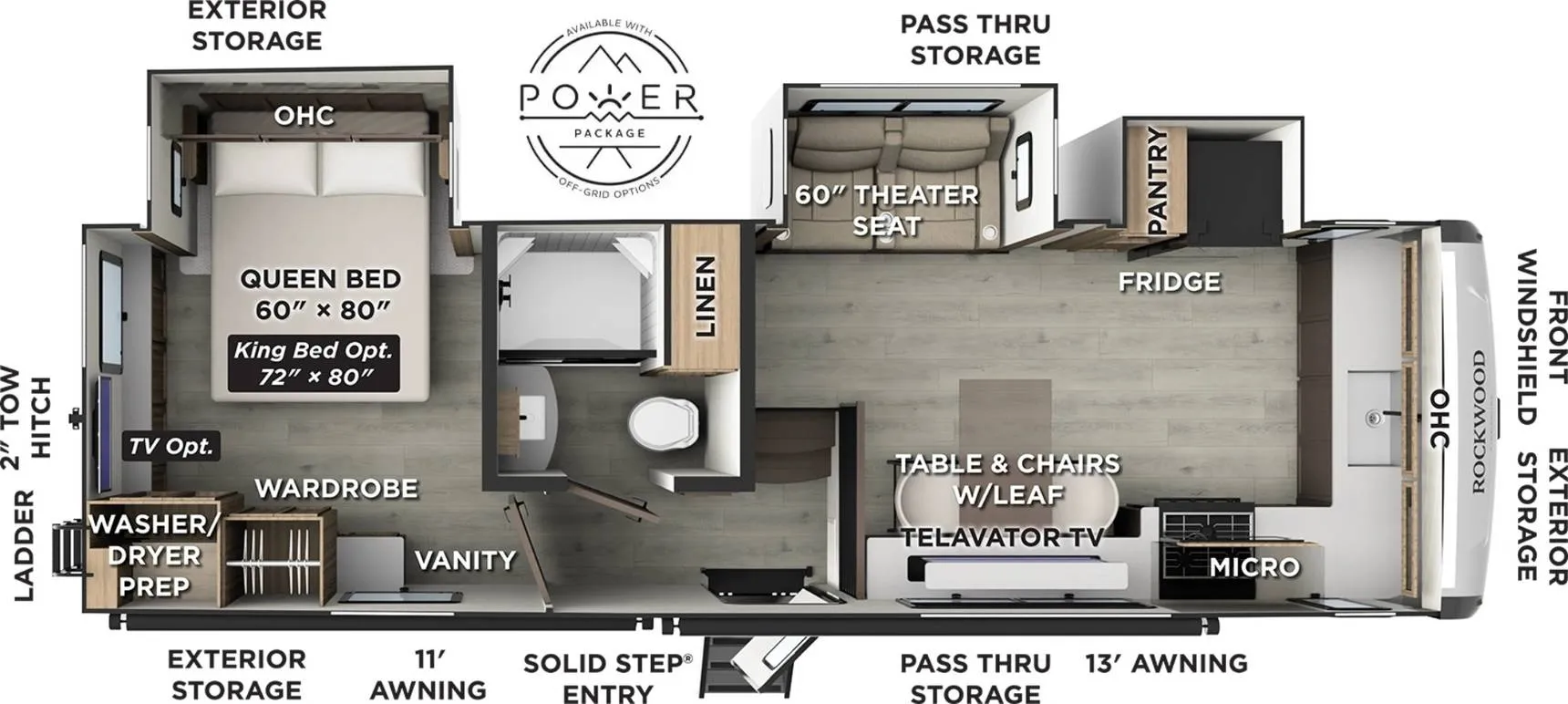 2026 Forest River Rockwood FW 290SFK - Floor plan