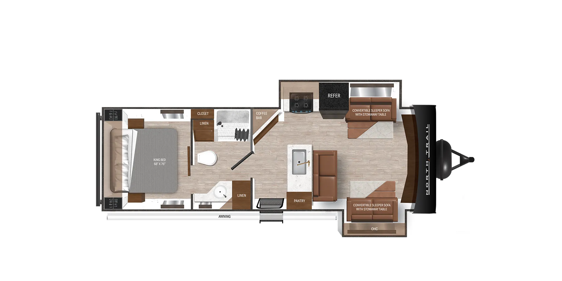 Heartland North Trail 29FLR floor plan