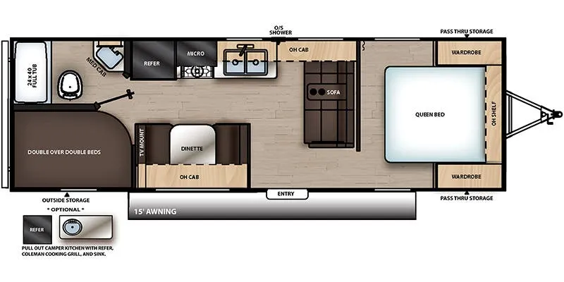 Forest River Aurora 26BH floor plan