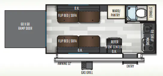 Forest River Flagstaff E-Pro E16TH floor plan