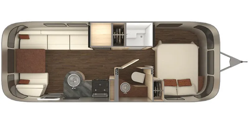 2016 Airstream International 25FB floor plan