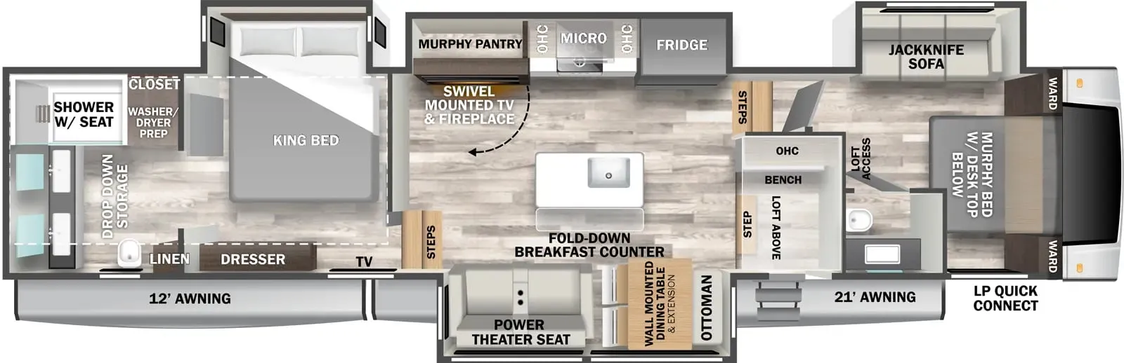2024 Forest River Cedar Creek 380MUD - Floor plan