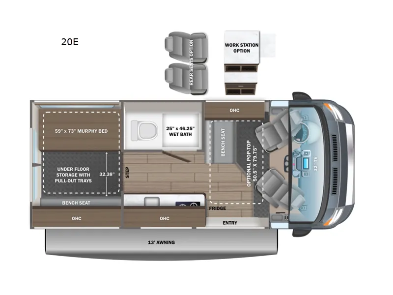 2025 Entegra Coach Ethos 20E - Floor plan