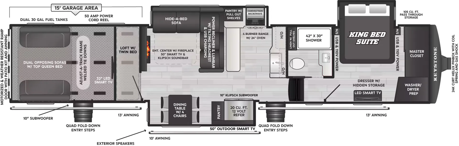 Keystone Raptor 441 floor plan
