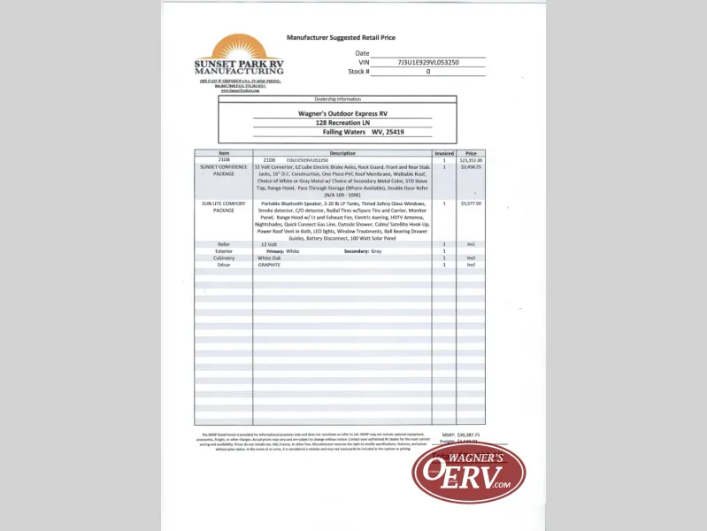 2027 Sunset Park RV Sun Lite LTD 21DB - Photo 2