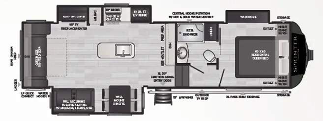 Keystone Sprinter 30RL floor plan