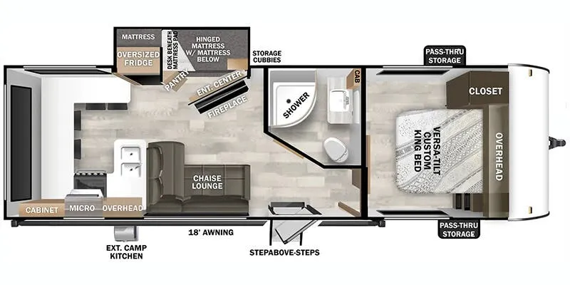 Forest River Wildwood X-Lite Southwest 24VIEWX floor plan