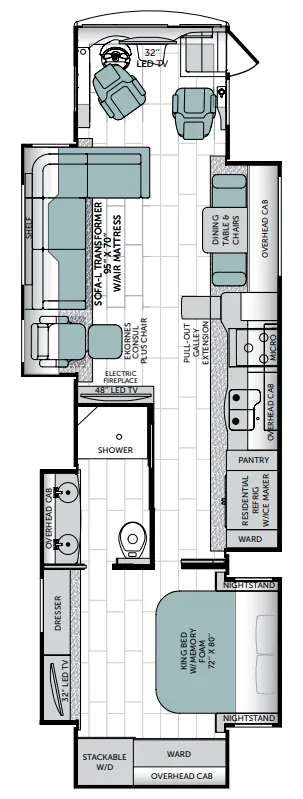 American Coach American Revolution 39A floor plan