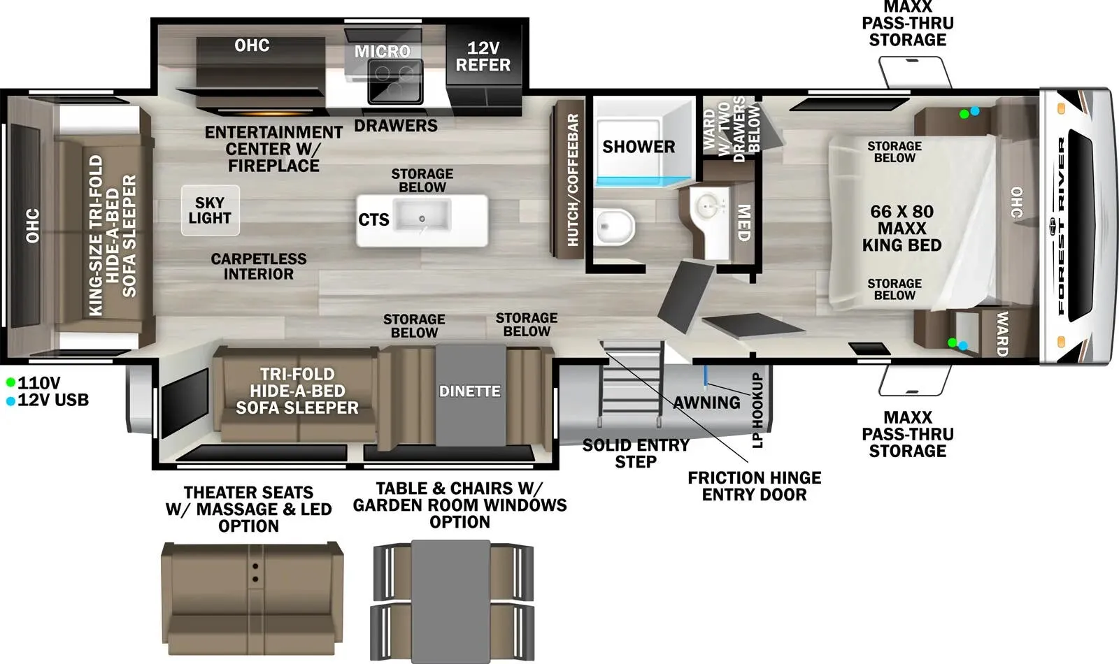 Forest River Wildcat Maxx 278RLX floor plan