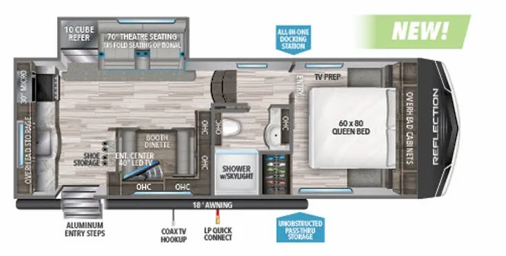 2022 Grand Design Reflection 150 Series 226RK - Floor plan