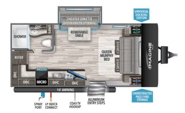 Grand Design Imagine XLS 17MKE floor plan