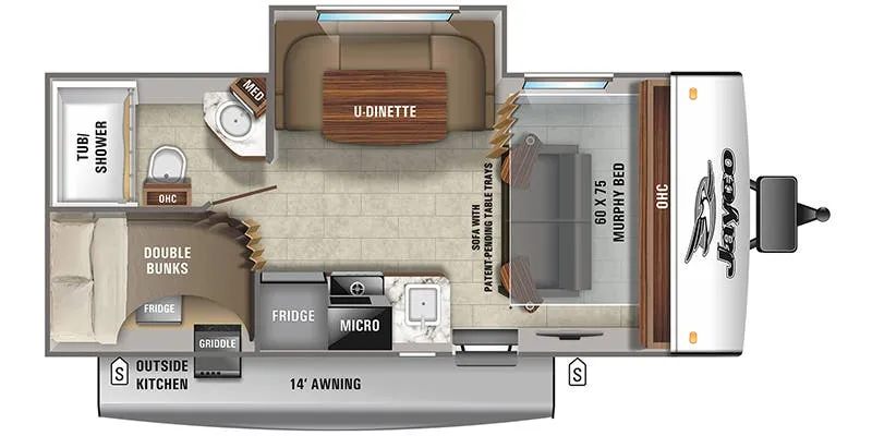 Jayco Jay Feather Micro 199MBS floor plan
