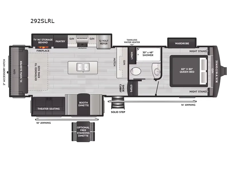 2026 Keystone Arcadia Super Lite 292SLRL - Floor plan