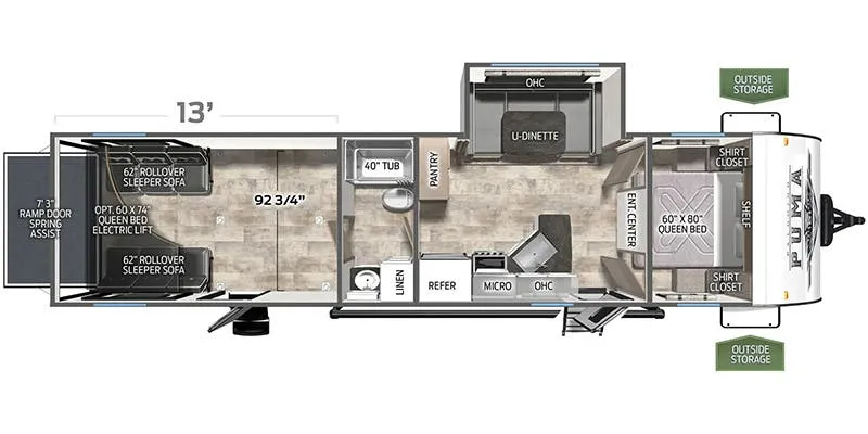 Palomino Puma Unleashed 29TH floor plan