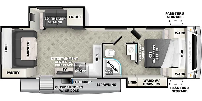 Forest River Wildcat 260RD floor plan