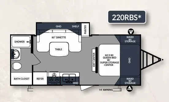 Forest River Surveyor 220RBS floor plan