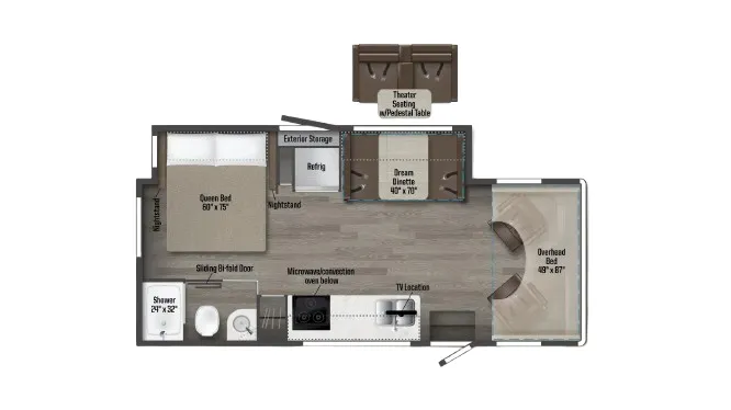 Winnebago Porto 24P floor plan