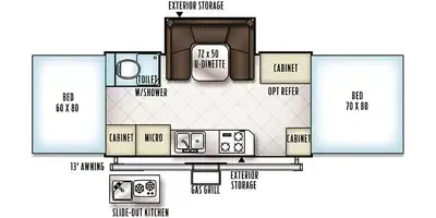Forest River Rockwood High Wall HW277 floor plan