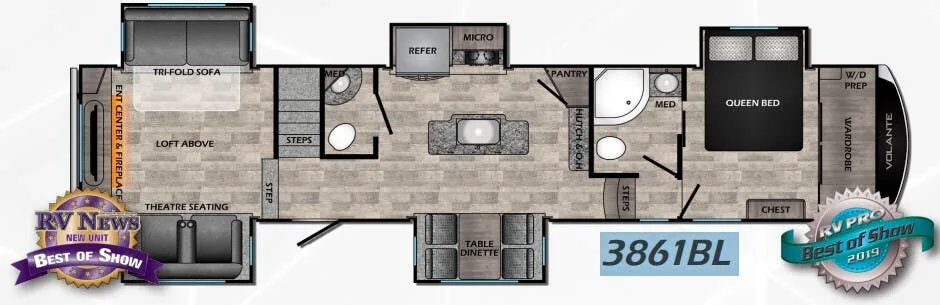 CrossRoads Volante 3861BL floor plan