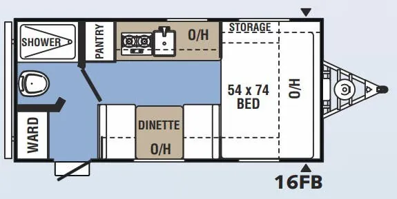 Coachmen Clipper 16FB floor plan
