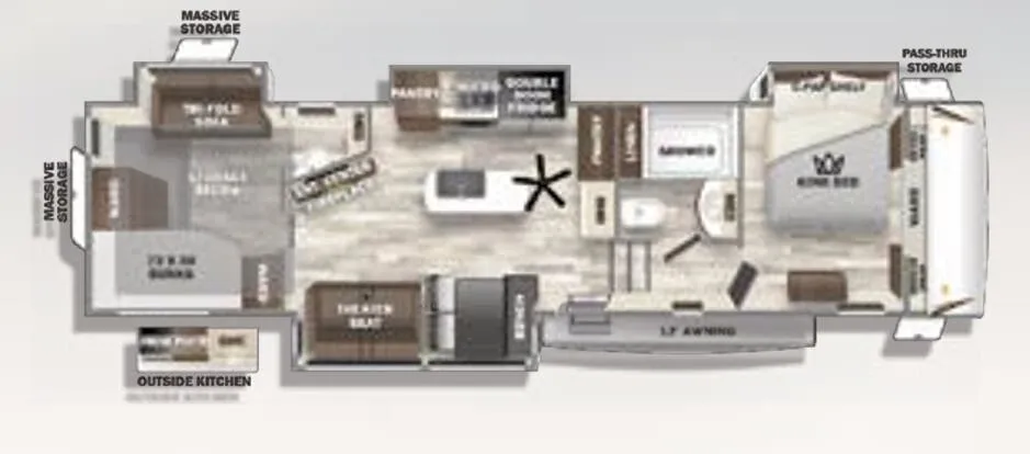 2023 Forest River Sabre 350BH - Floor plan