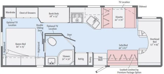 Winnebago Spirit 31G floor plan
