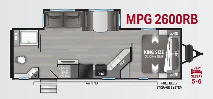 Cruiser RV MPG 2600RB floor plan