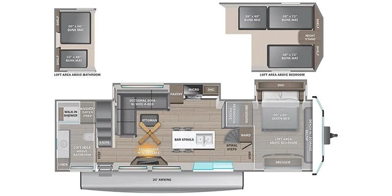 Jayco Jay Flight Bungalow JayLoft floor plan