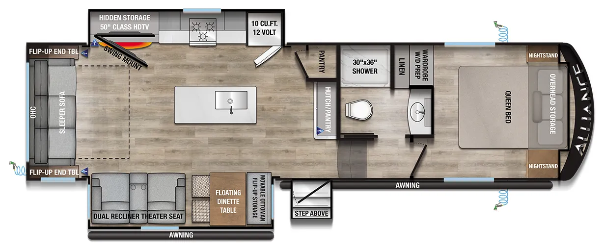 Alliance RV Avenue 29RL floor plan