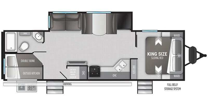 Cruiser RV Radiance R-28BH floor plan