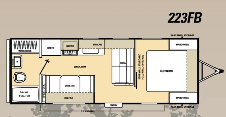 Coachmen Catalina 223FB floor plan