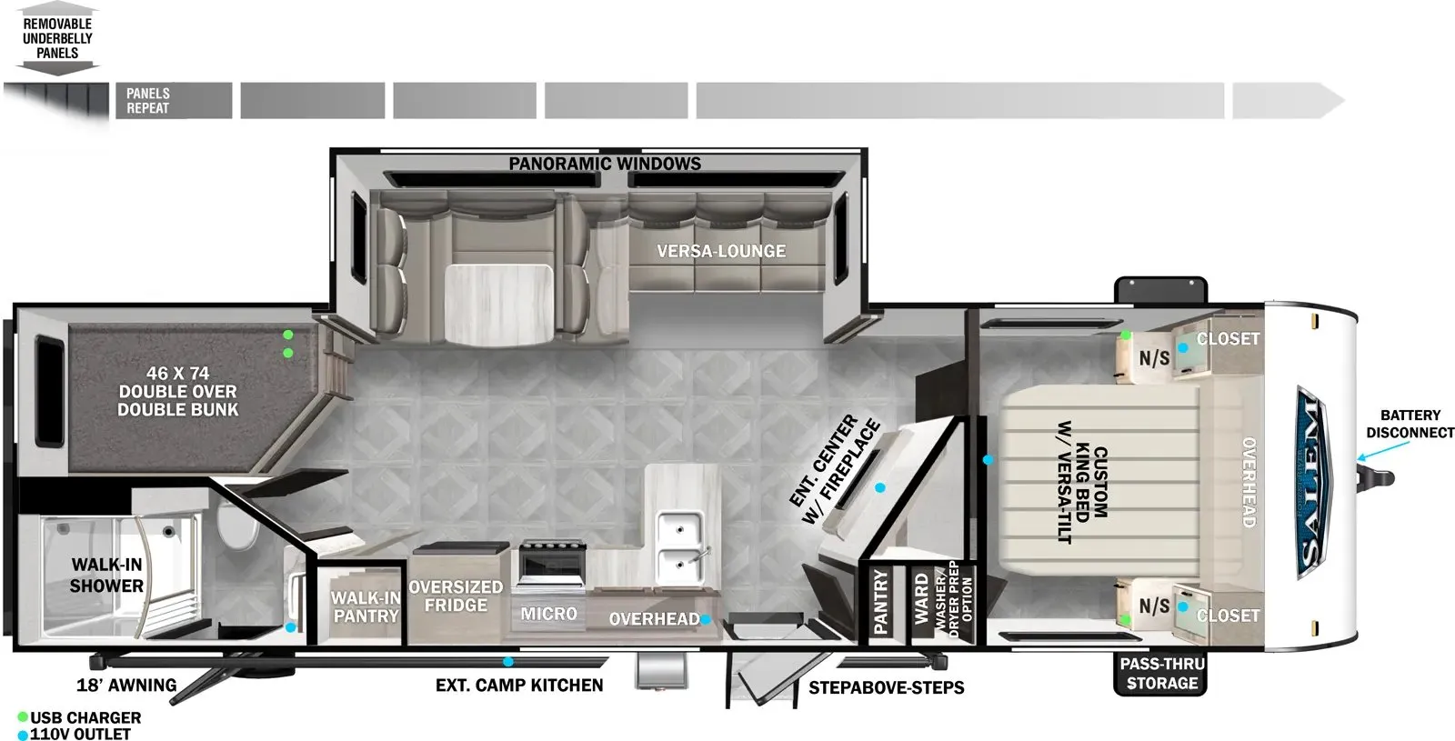 2024 Forest River Salem 26DBUD - Floor plan