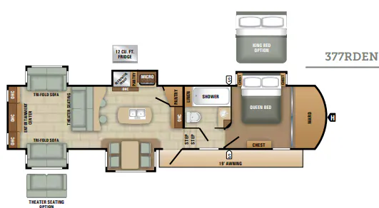 Starcraft Solstice 377RDEN floor plan