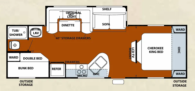 Forest River Cherokee 264BH floor plan