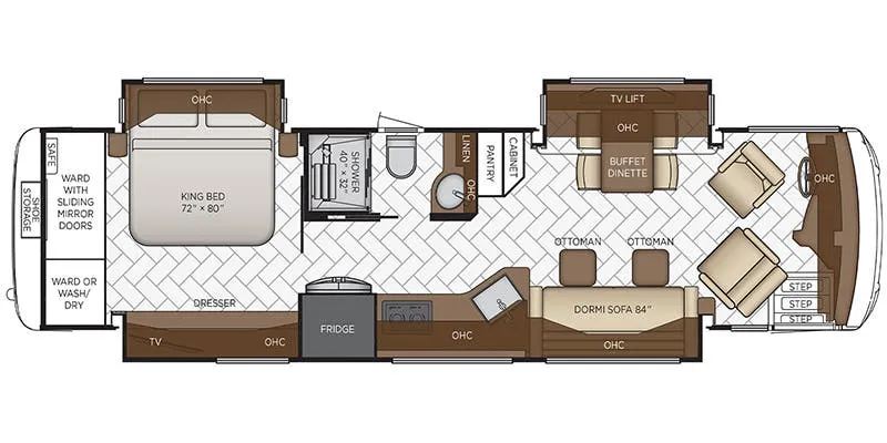 Newmar New Aire 3545 floor plan