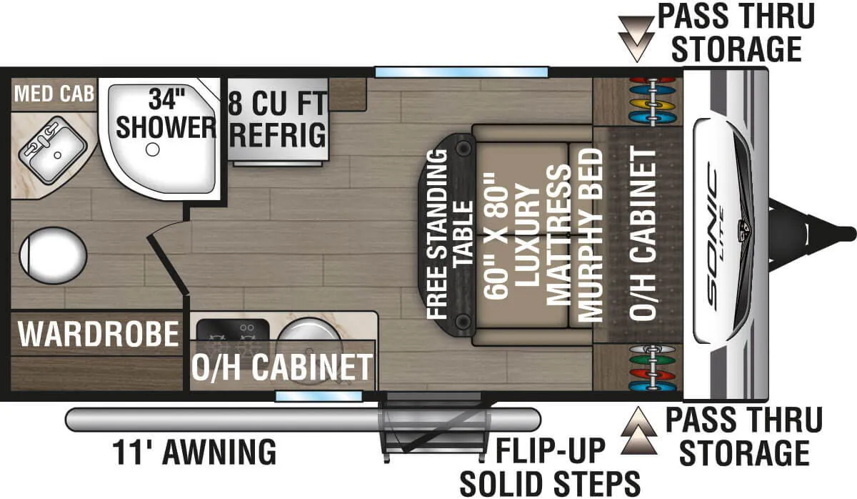 Venture RV Sonic Lite SL150VRB floor plan